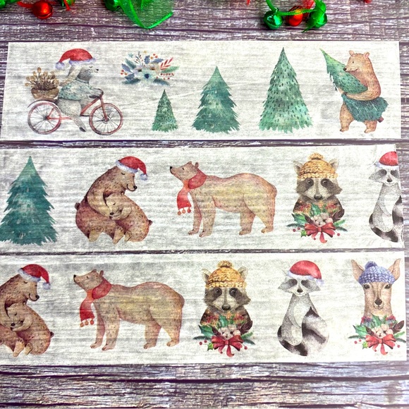 Bears, Raccoons, & Deer , Celebrate Christmas, Washi Tape Roll - Picture 5 of 9